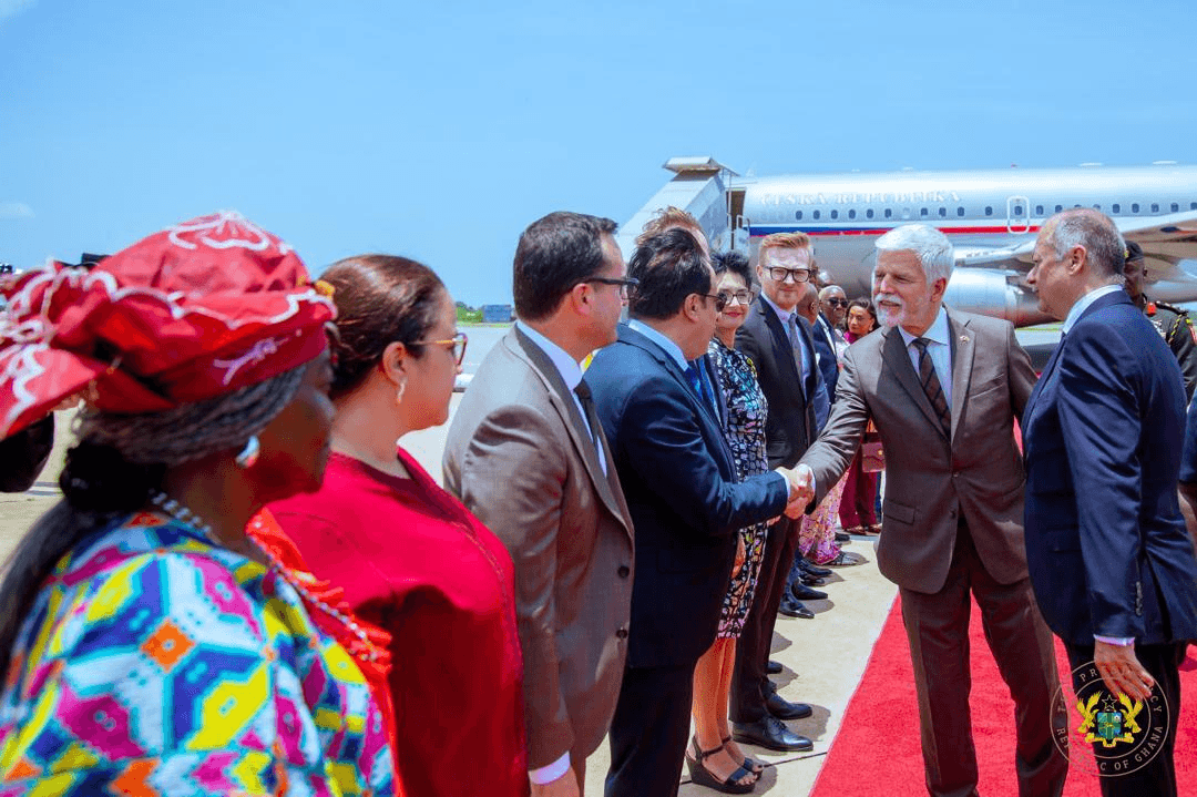 Photos: Czech President arrives in Ghana for 3-day historic visit