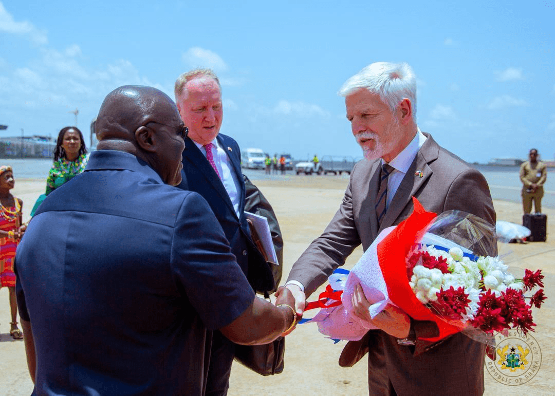 Photos: Czech President arrives in Ghana for 3-day historic visit