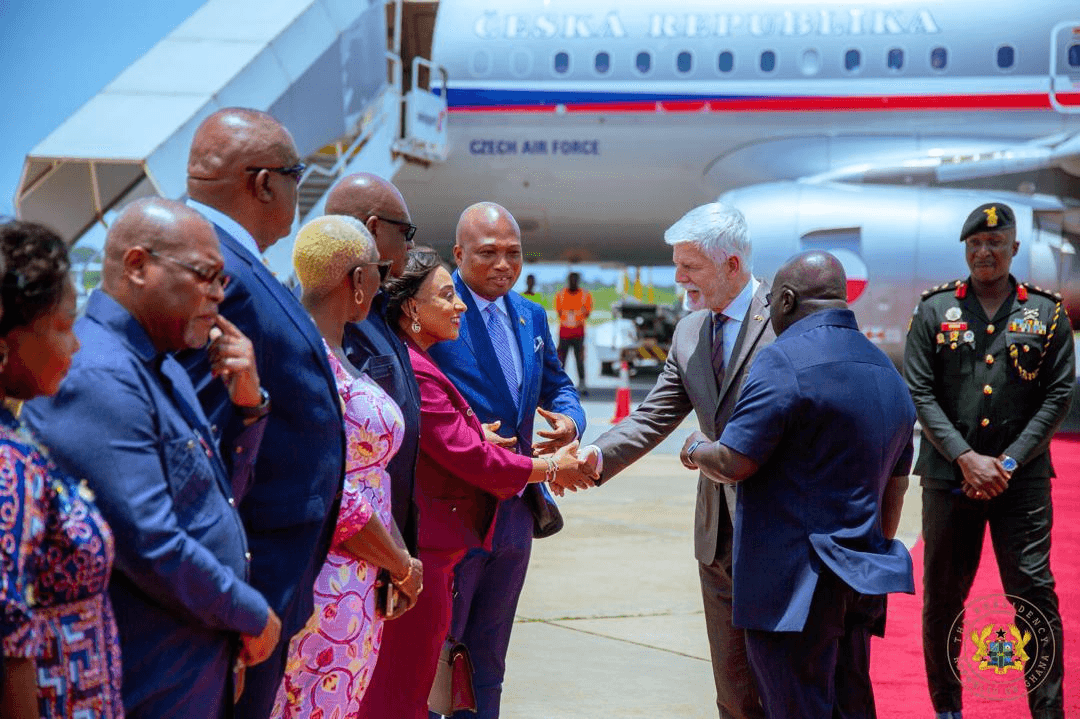 Photos: Czech President arrives in Ghana for 3-day historic visit