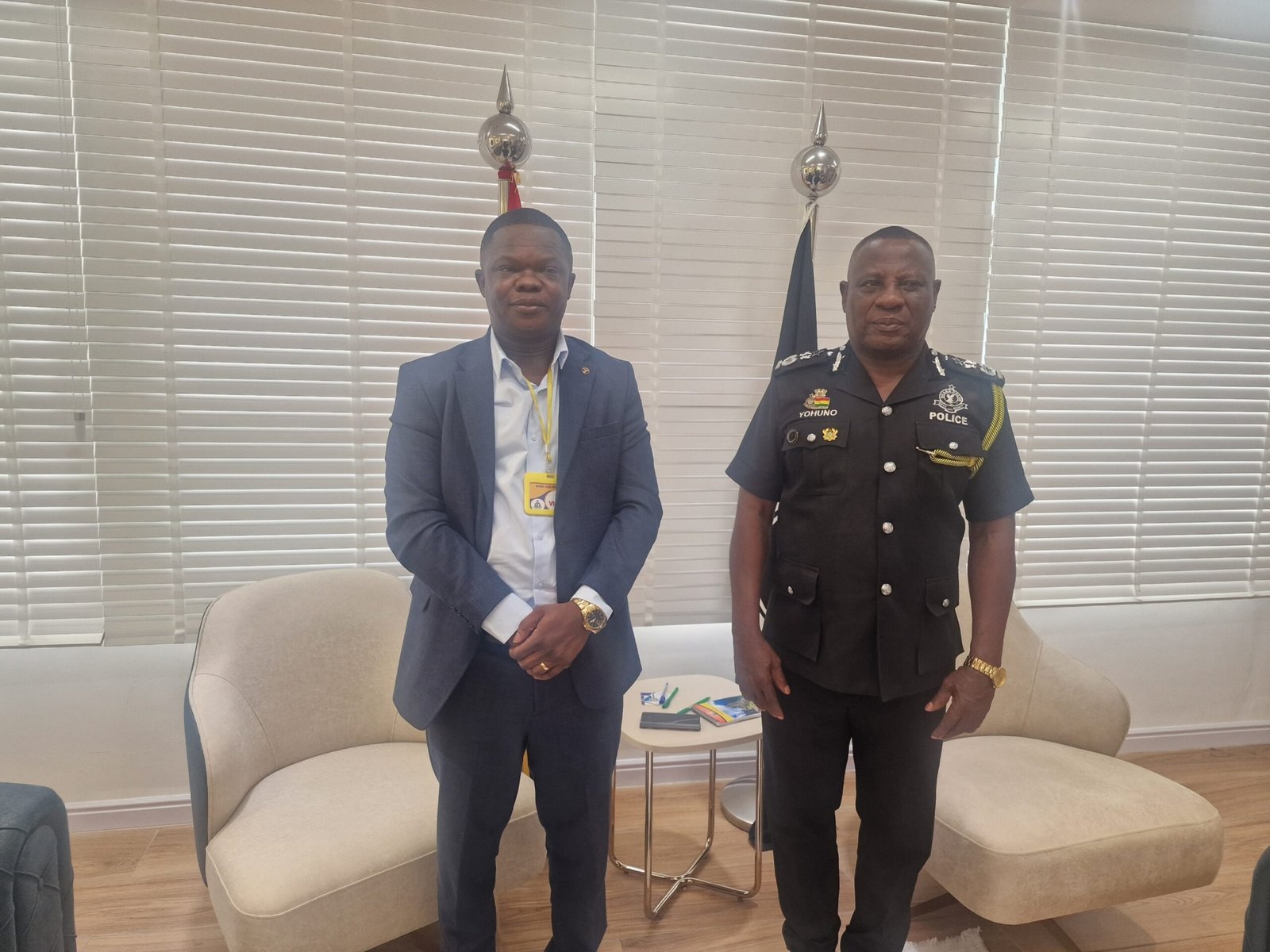 Scholarship Secretariat boss pays courtesy call on IGP Yohuno