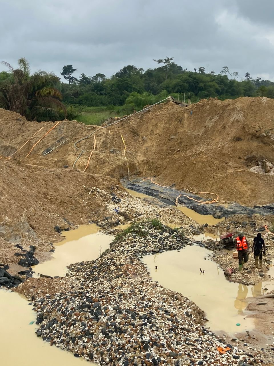 Galamsey: Prestea Blue Water Guards destroy 8 chanfang machines, seize 8 pumping machines