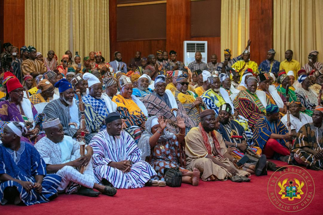 Photos: Mahama receives delegation from the Overlord of Mamprugu Kingdom at Jubilee House