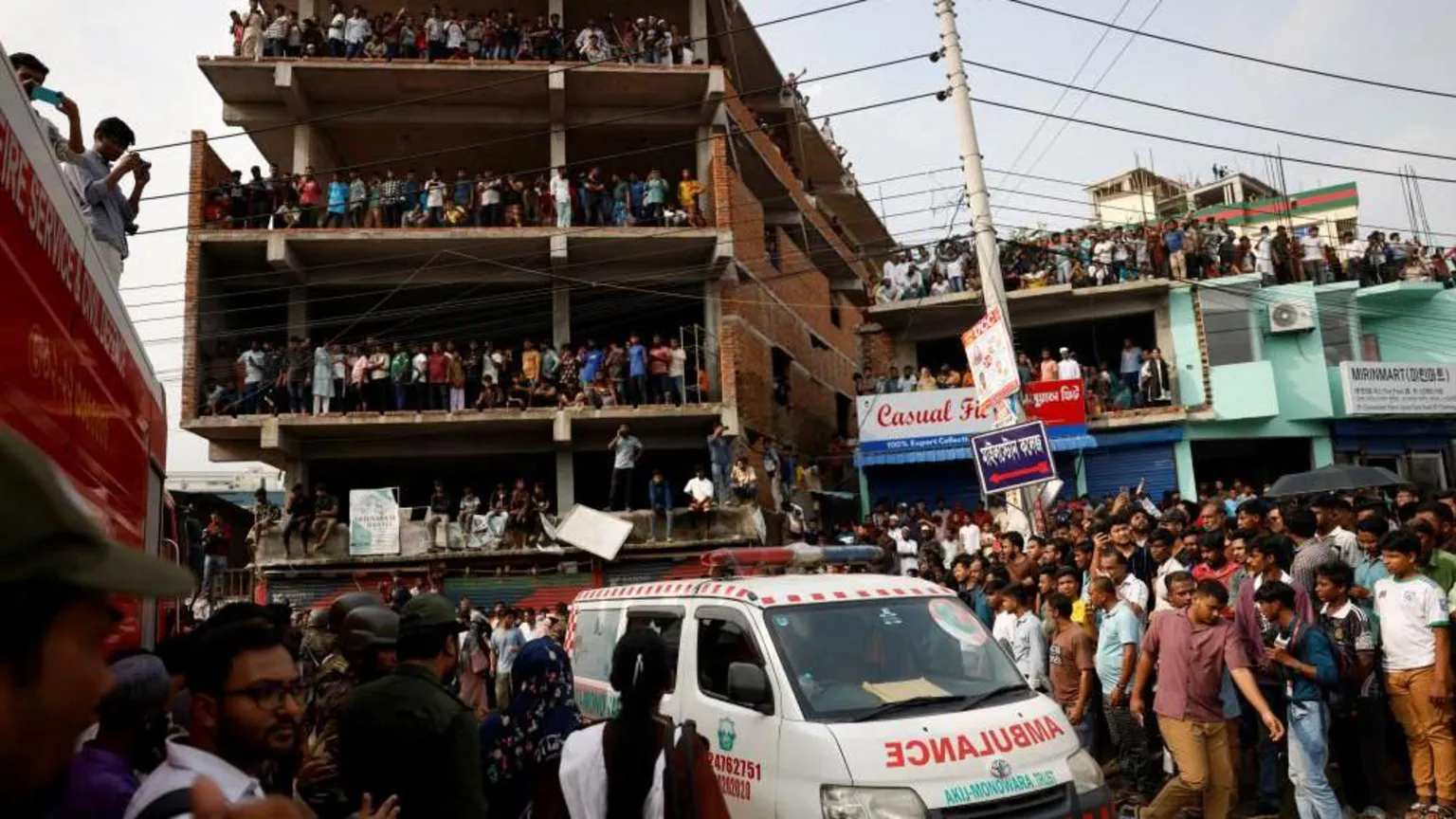 At least 20 dead after air force jet crashes into Bangladesh school