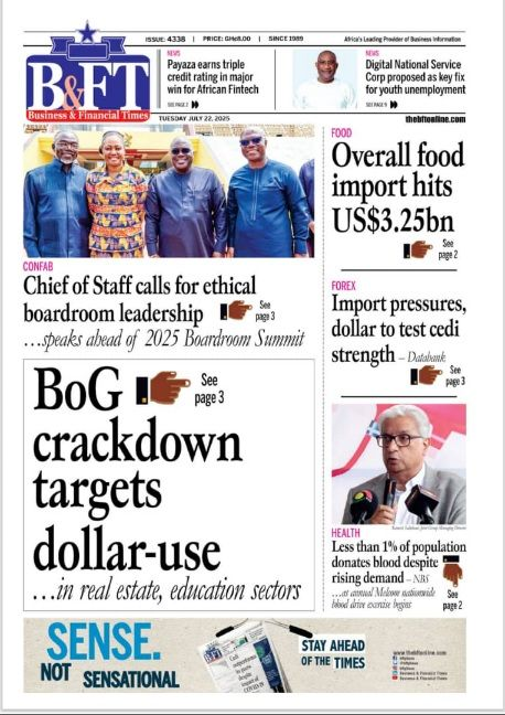 Today’s Front pages :Tuesday, July 22, 2025