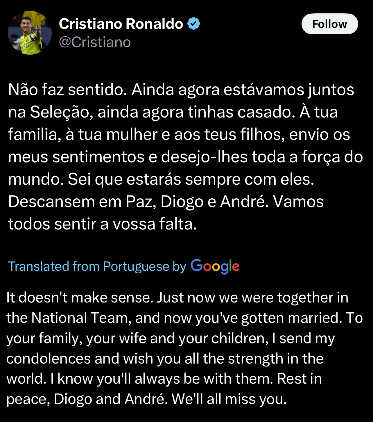 Cristiano Ronaldo, LeBron James lead tributes for Diogo Jota following tragic death