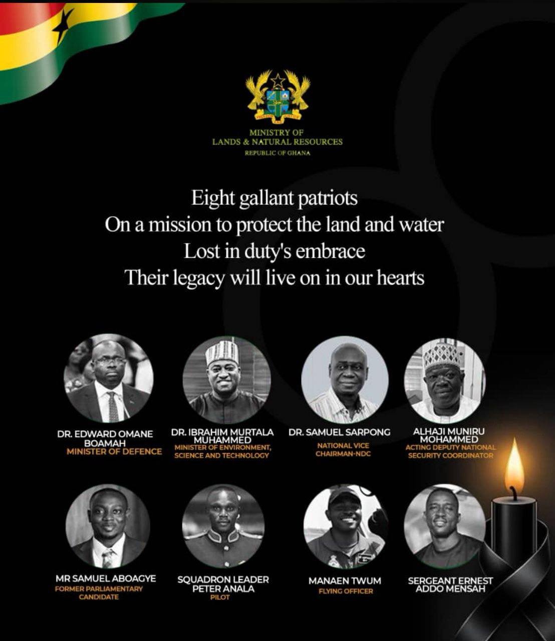 We mourn heroes, not just public servants – Lands Minister eulogises helicopter crash victims