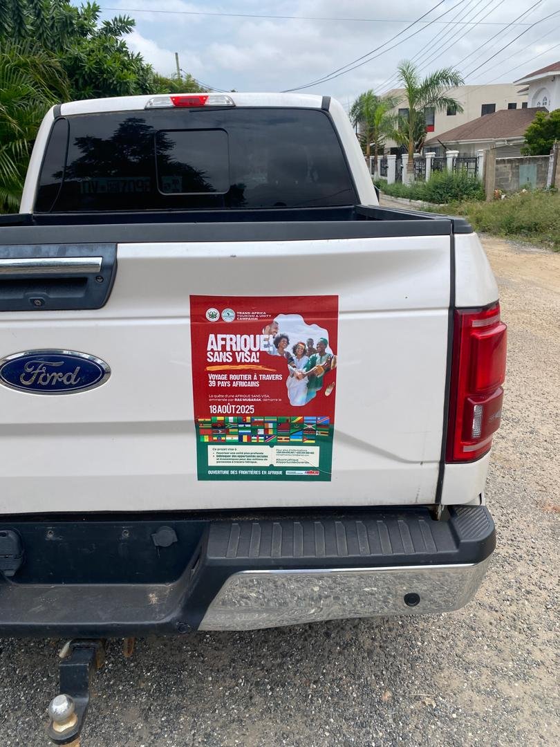 Historic pan-African road trip kicks off in Accra today to promote visa-free Africa by 2030