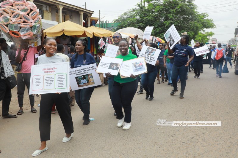 UG students raise awareness about disabilities at Madina Market
