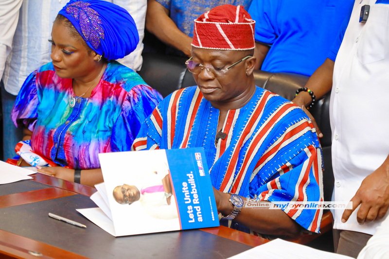 Photos: Bryan Acheampong files nomination to contest NPP flagbearership