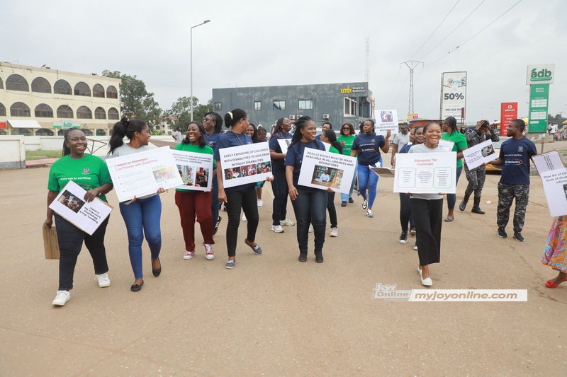UG students raise awareness about disabilities at Madina Market