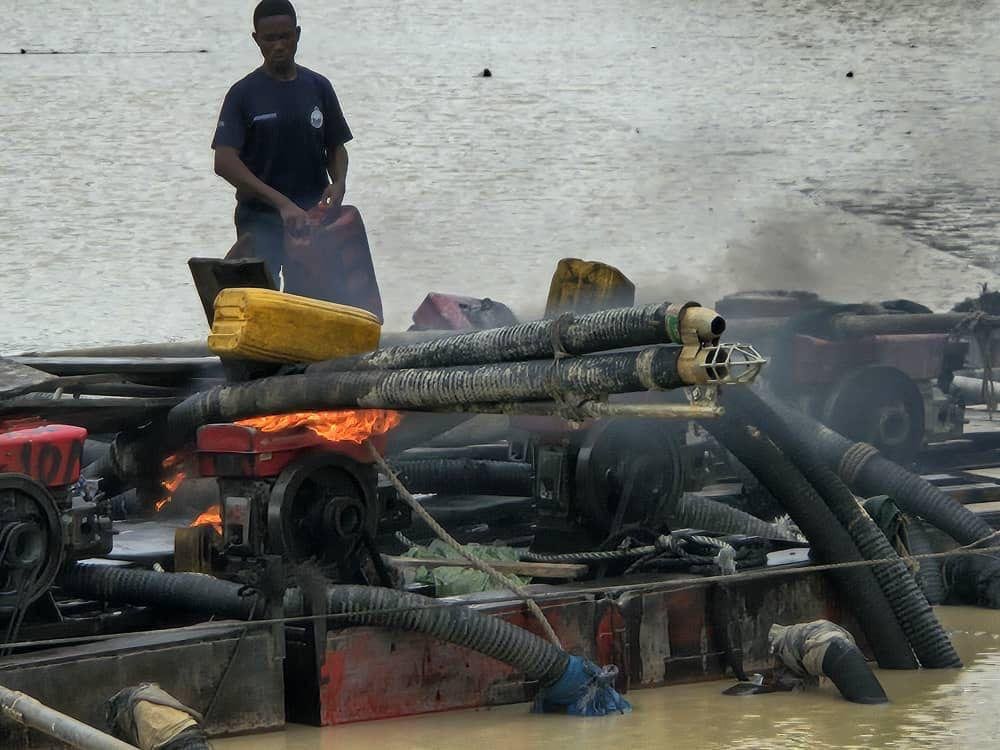 NAIMOS, Blue Water Guards seize 50 chanfang machines in major operation on Ankobra River