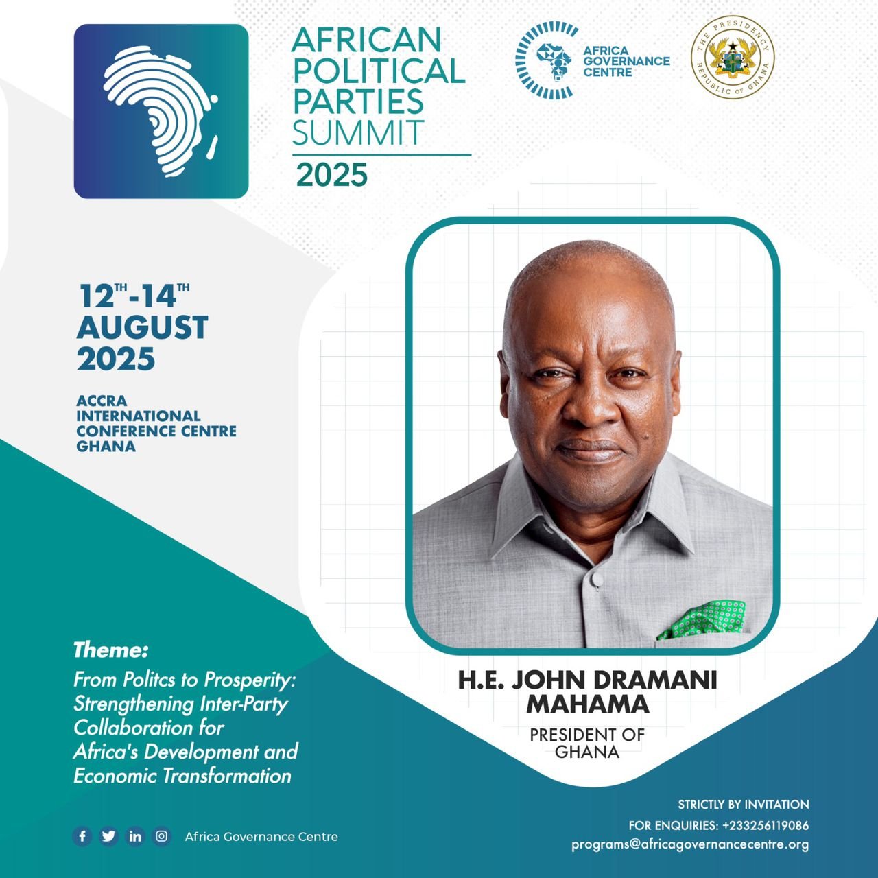 African Political Parties Summit 2025 opens today in Accra
