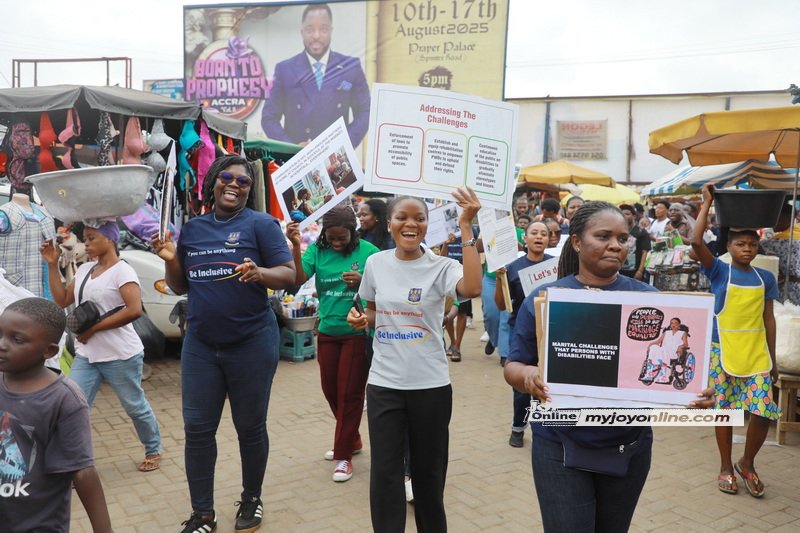 UG students raise awareness about disabilities at Madina Market