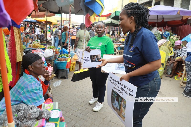 UG students raise awareness about disabilities at Madina Market