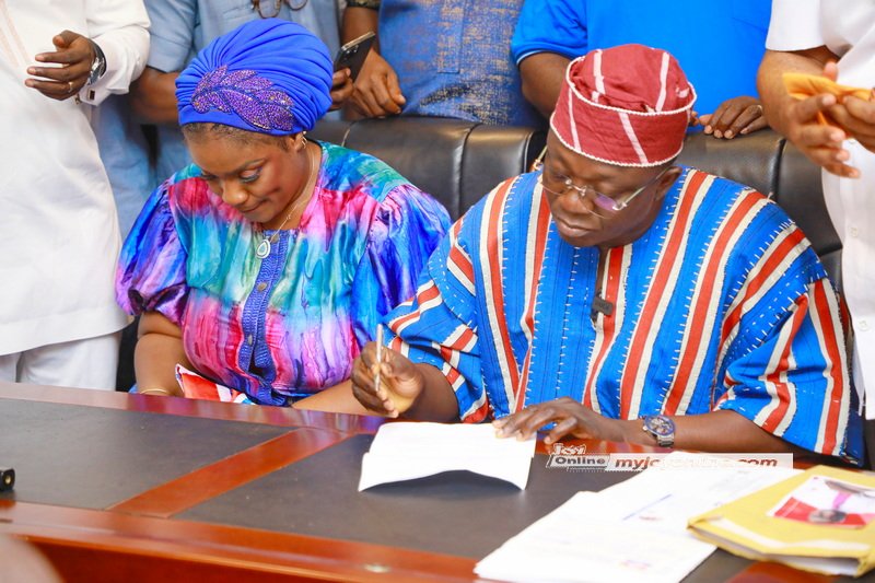 Photos: Bryan Acheampong files nomination to contest NPP flagbearership