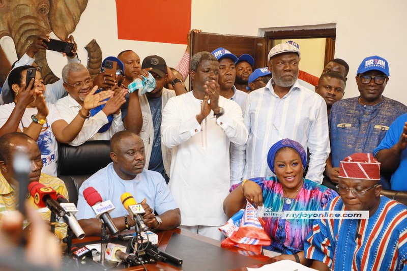 Photos: Bryan Acheampong files nomination to contest NPP flagbearership