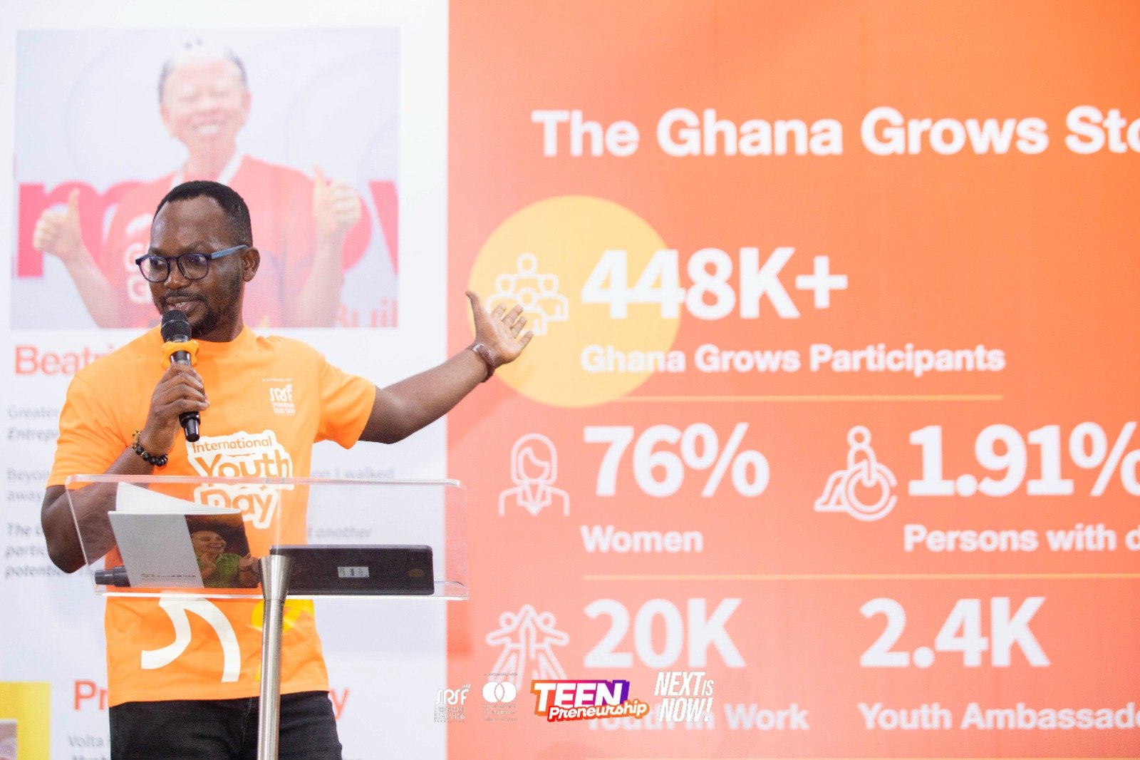 “Don’t just be inspired. Act” – Comfort Ocran challenges participants at International Youth Day Celebration