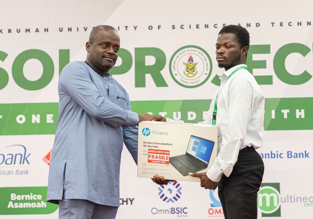 KNUST distributes over 500 laptops to needy students under SONSOL Project