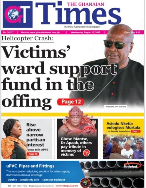 Today's Front pages: Wednesday, August 13, 2025