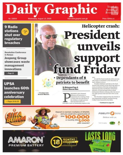 Today's Front pages: Wednesday, August 13, 2025