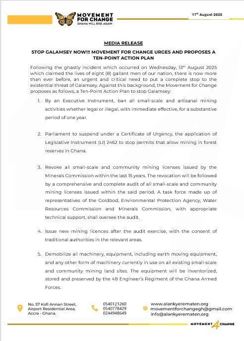 Alan Kyerematen unveils 10-point action plan to end galamsey after helicopter tragedy