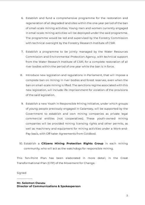 Alan Kyerematen unveils 10-point action plan to end galamsey after helicopter tragedy