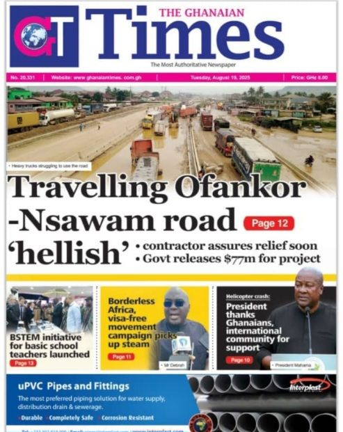 Today's Front pages: Tuesday, August 19, 2025