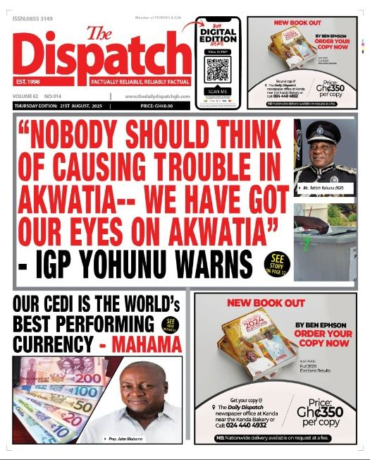 Today's Front pages: Thursday, August 21, 2025