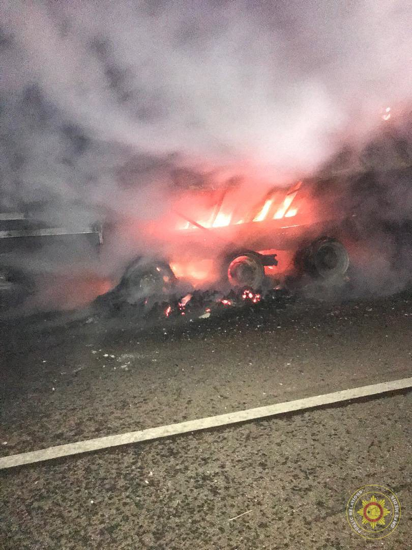 Fire destroys cargo truck on Adugyama-Bechem highway