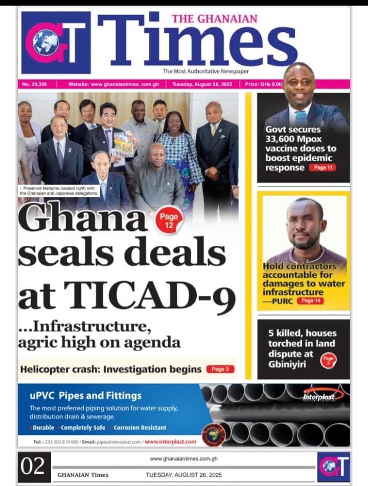 Today's Front pages: Tuesday, August 26, 2025