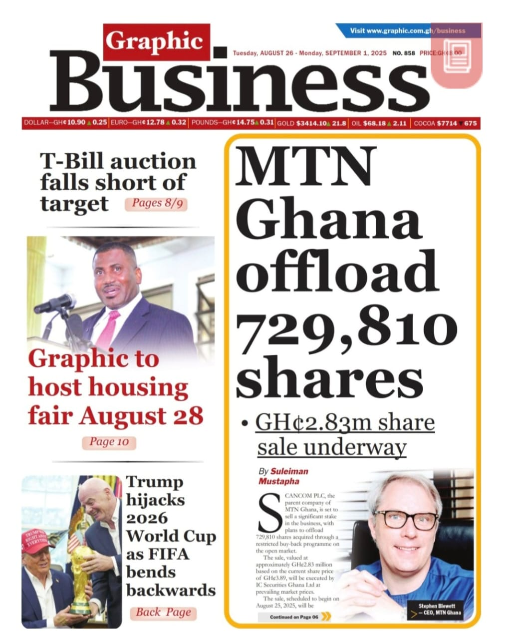 Today's Front pages: Tuesday, August 26, 2025