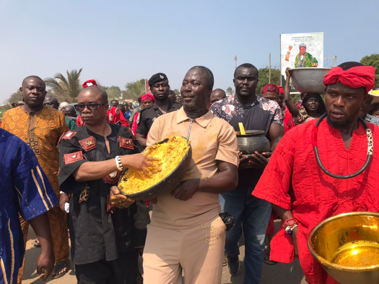 We have turned the corner for peace - Ningo chief tells residents as he performs homowo rituals