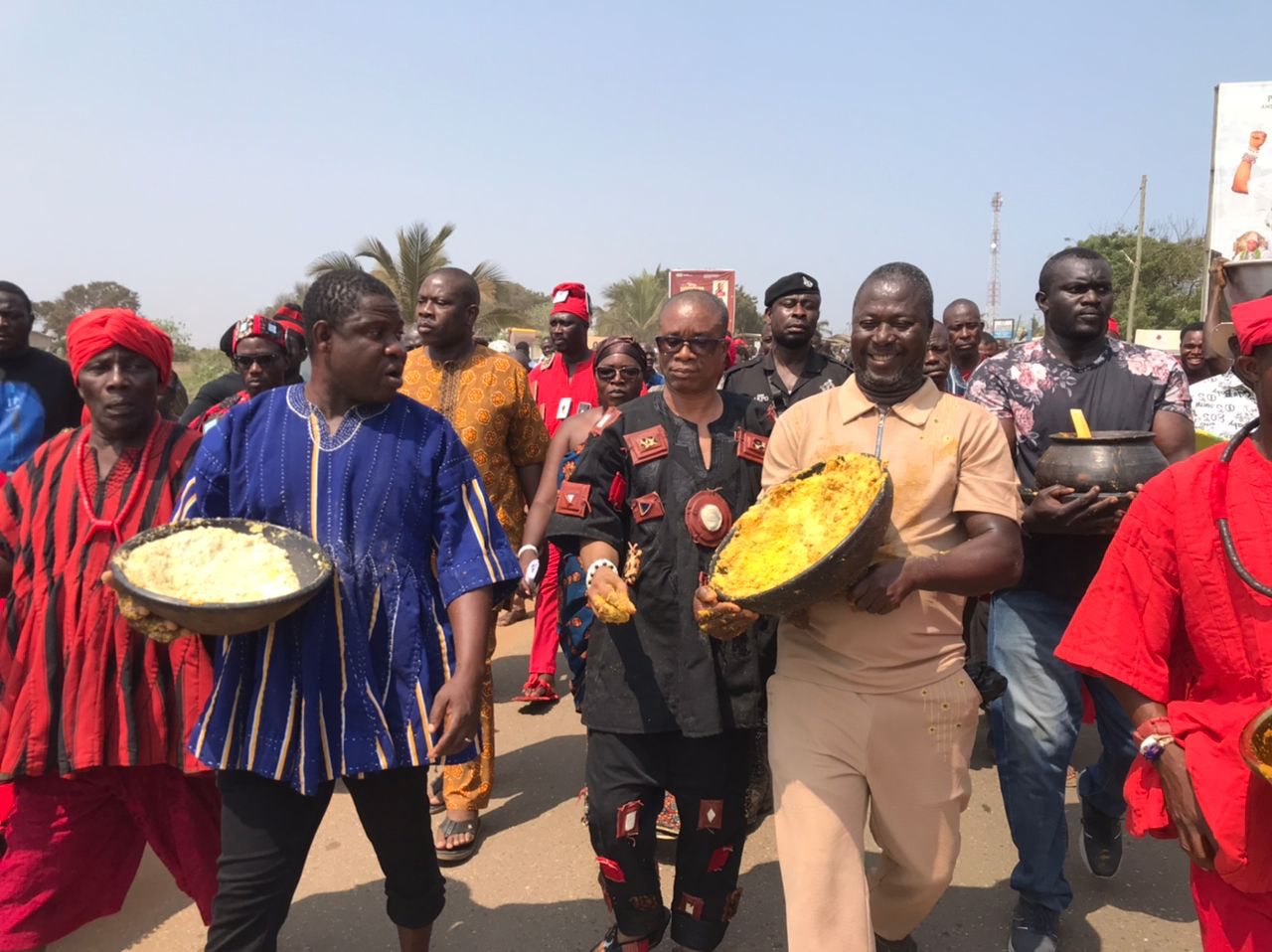 We have turned the corner for peace - Ningo chief tells residents as he performs homowo rituals