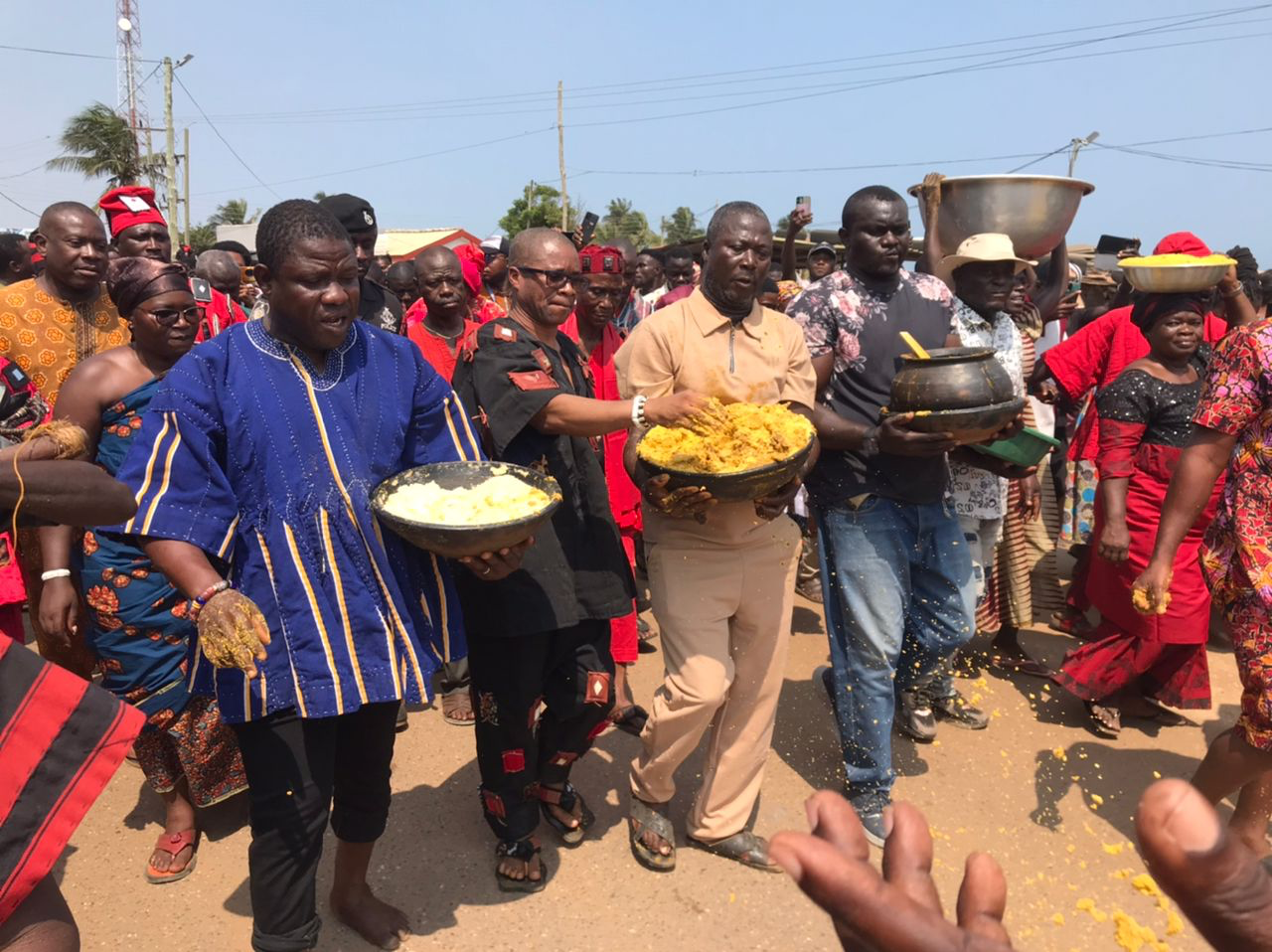 We have turned the corner for peace - Ningo chief tells residents as he performs homowo rituals