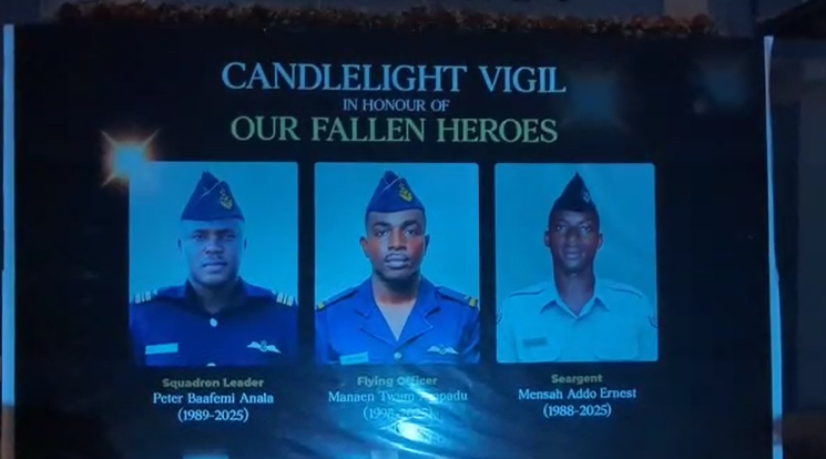 Vigil at Takoradi Air Force Base honours fallen helicopter crew
