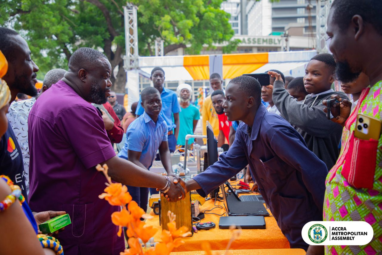 Mayor of Accra hosts young innovators, pledges support and inclusive development