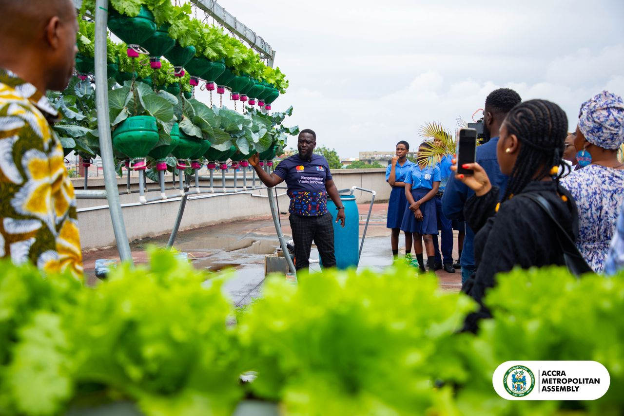 Mayor of Accra hosts young innovators, pledges support and inclusive development