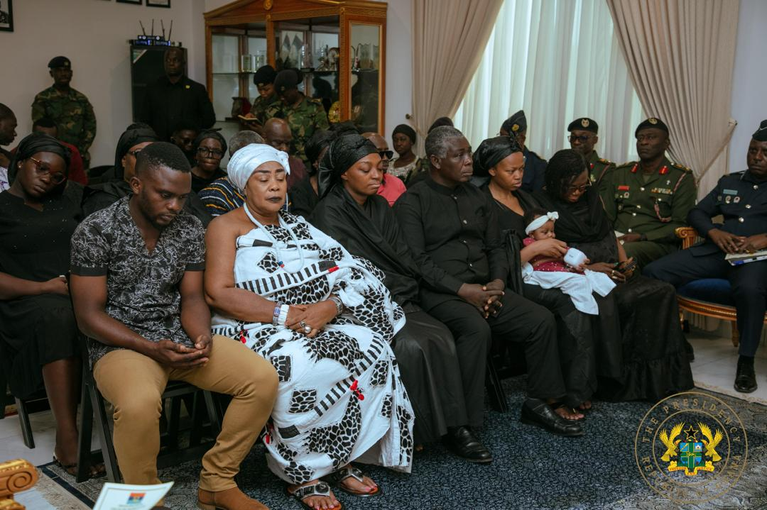 Photos: Mahama meets families of fallen soldiers after helicopter tragedy