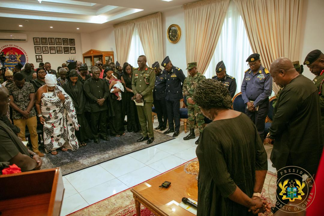 Photos: Mahama meets families of fallen soldiers after helicopter tragedy