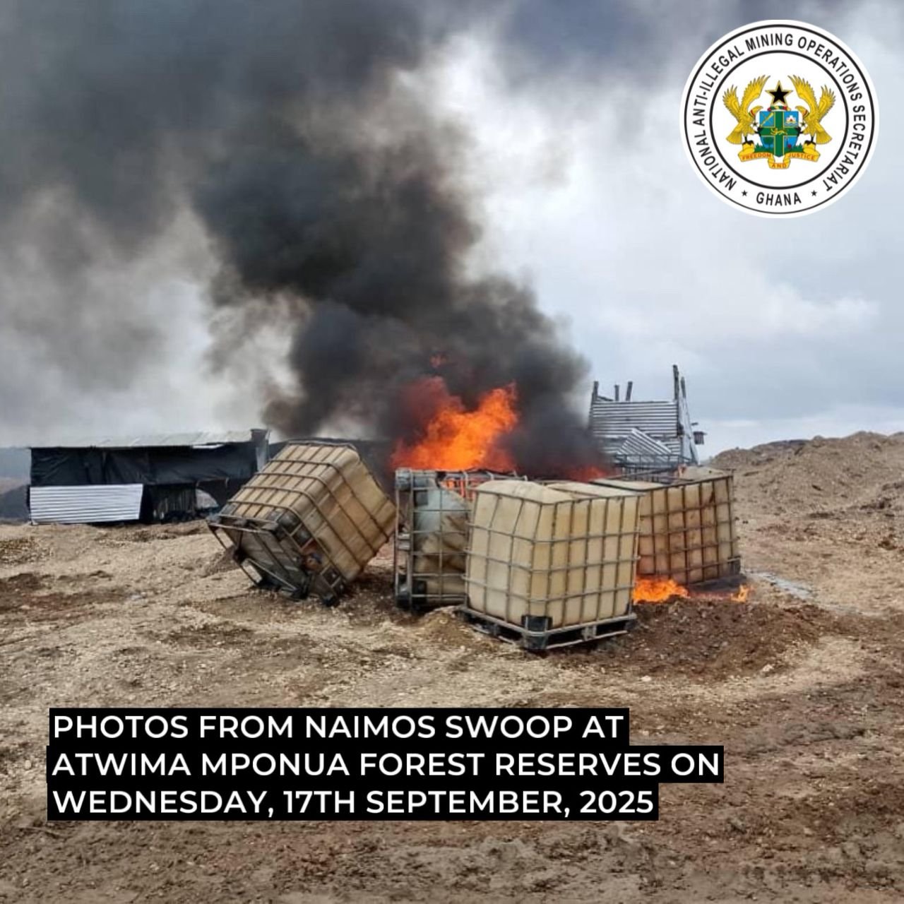 Galamsey fight: NAIMOS storms Atwima Mponua forest; seizes excavators in massive crackdown Galamsey fight: NAIMOS storms Atwima Mponua forest; seizes excavators in massive crackdown