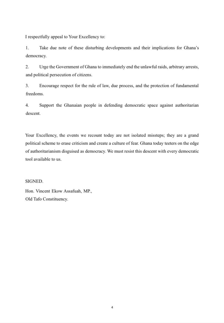 NPP’s Vincent Assafuah petitions Diplomatic Corps over alleged abuse of citizens’ rights by government NPP’s Vincent Assafuah petitions Diplomatic Corps over alleged abuse of citizens’ rights by government