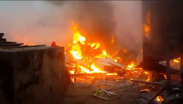 Sekondi European Town fire: 50 wooden structures destroyed, sex workers displaced Sekondi European Town fire: 50 wooden structures destroyed, sex workers displaced
