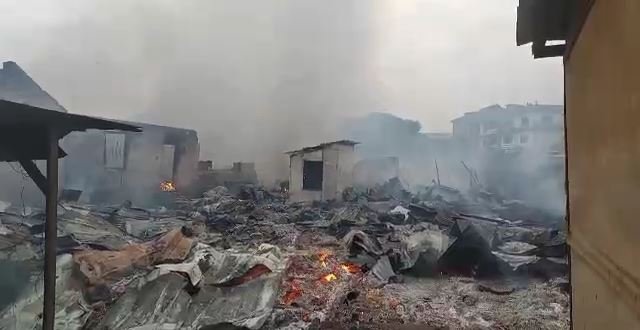 Sekondi European Town fire: 50 wooden structures destroyed, sex workers displaced Sekondi European Town fire: 50 wooden structures destroyed, sex workers displaced