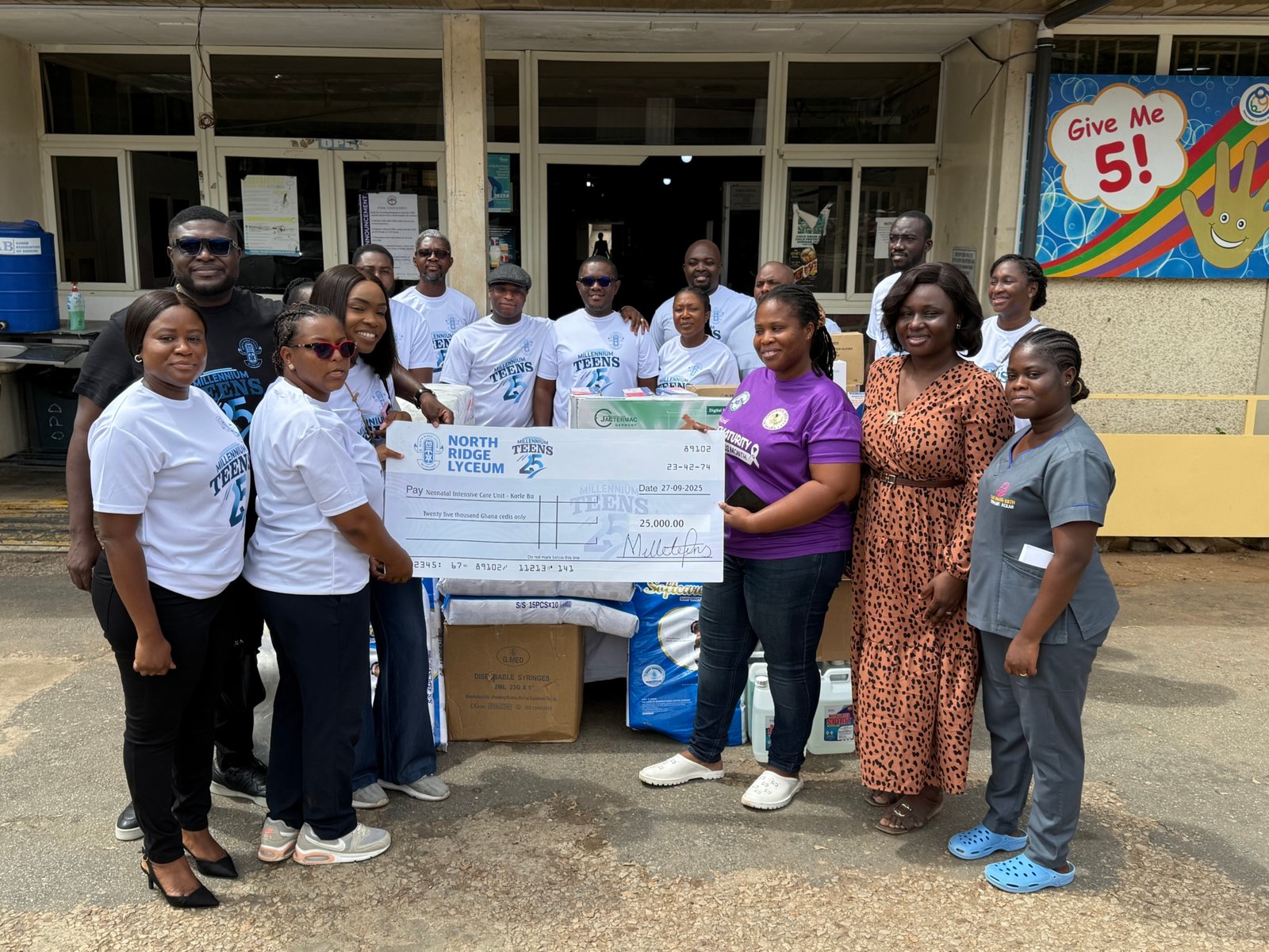 Millennium Teens mark 25th anniversary with donation to child cancer, neonatal patients at Korle Bu Millennium Teens mark 25th anniversary with donation to child cancer, neonatal patients at Korle Bu