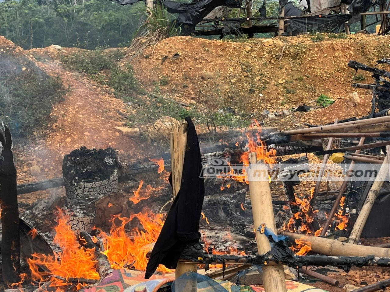 Security forces destroy illegal mining equipment in fresh Ankobra River crackdown Security forces destroy illegal mining equipment in fresh Ankobra River crackdown