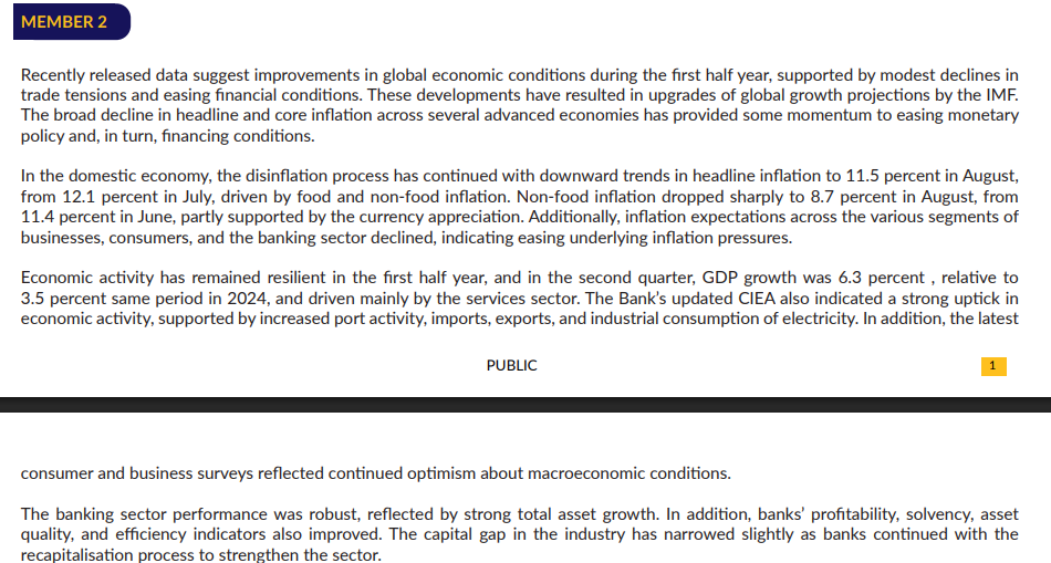 4 out of 6 MPC members voted for 350bps cut in policy rate - BoG