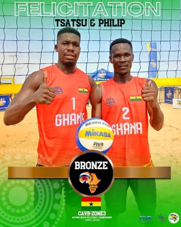 Ghana shines with three medals at 2025 Zone 3 Beach Volleyball Championship