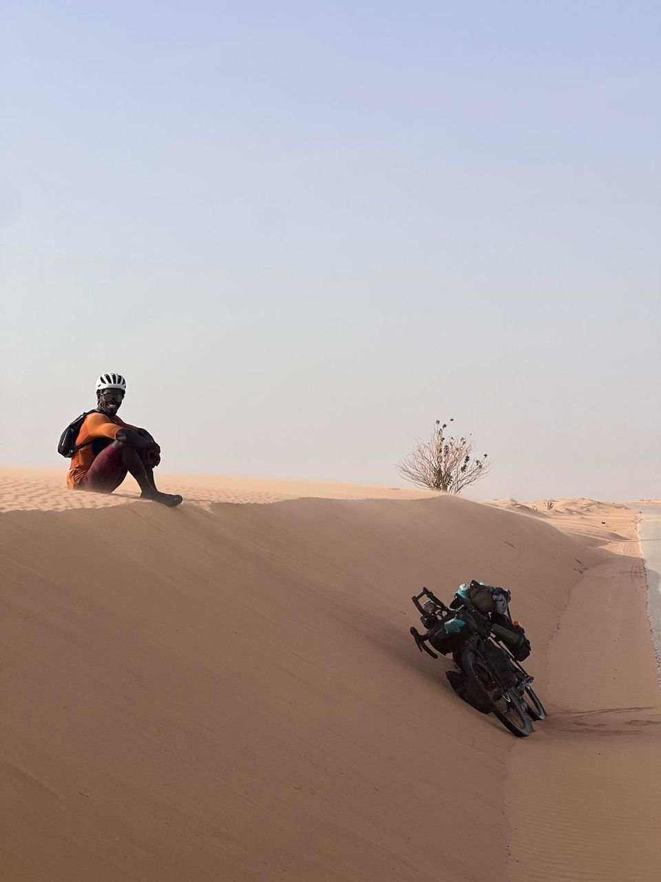 Ghanaian cyclist nears end of epic intercontinental journey to champion education