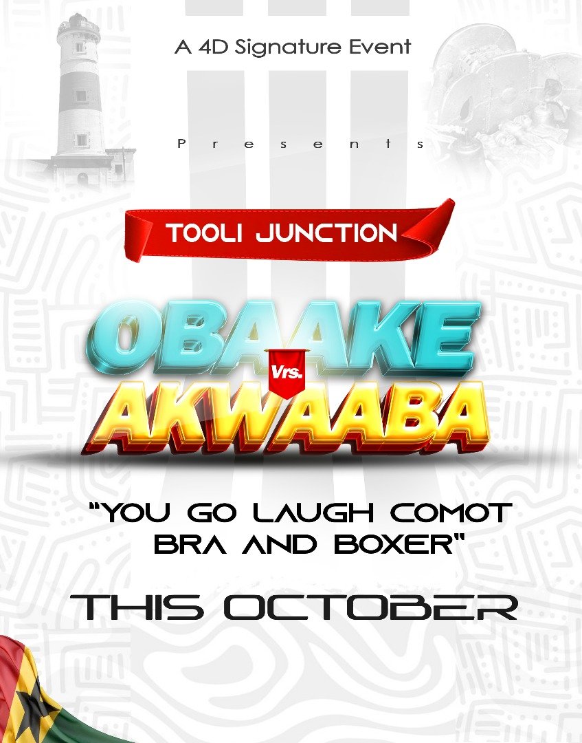 Tooli Junction’s ‘Obaakɛ vs Akwaaba’ comedy showdown set for October 10 at National Theatre