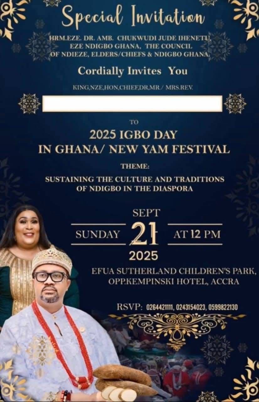 Ga Traditional Council opposes Igbo Yam Festival in Accra